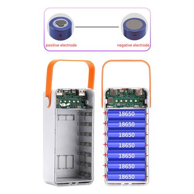 Doar carcasă cu 21 sloturi 18650 pentru acumulator Power Bank(fara baterie) cu funcție de iluminare nocturnă pentru sporturi în aer liber