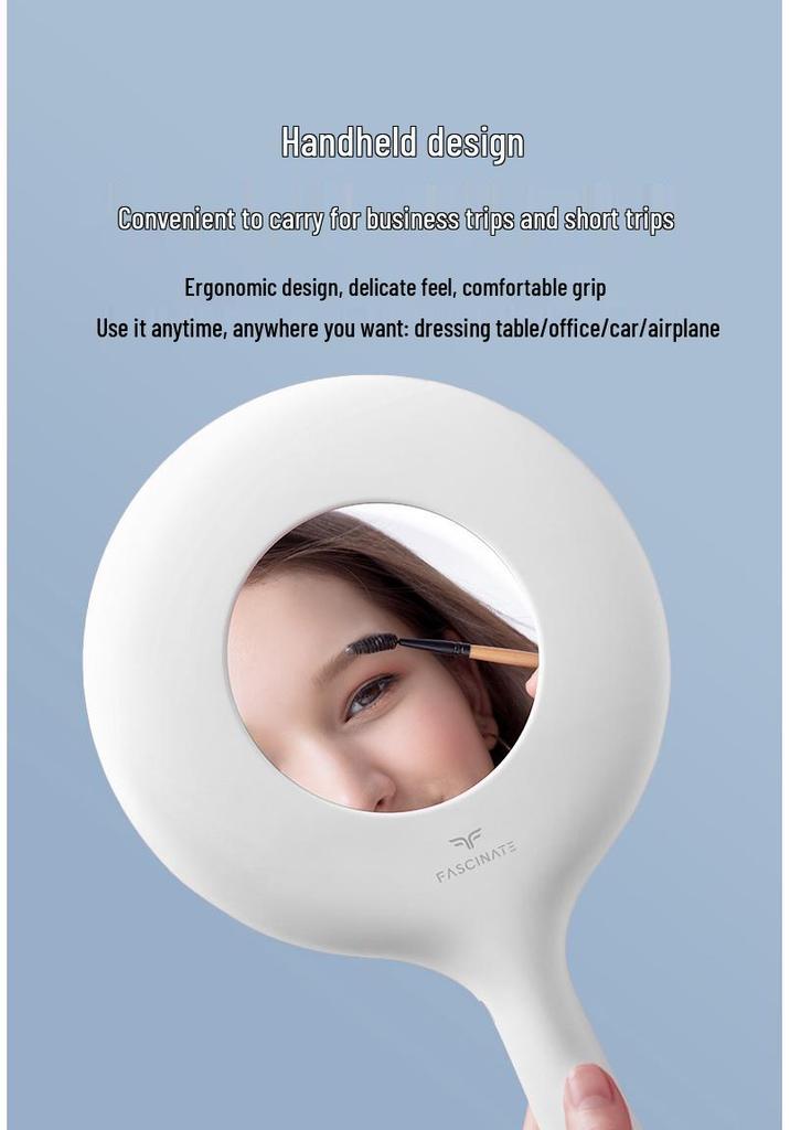 Feise Durable Handheld Vanity Mirror with LED Light