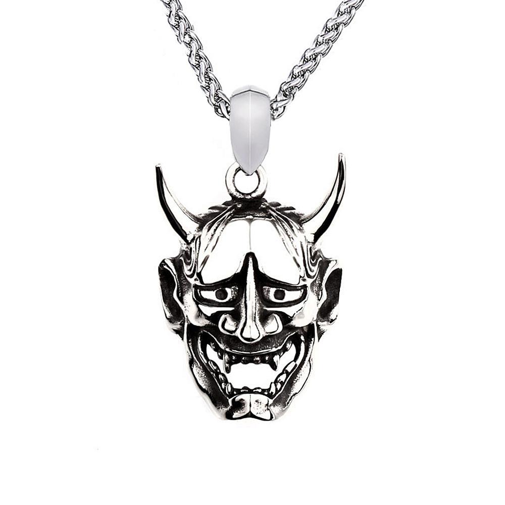 Gotische Hip Hop Totenkopf Anhänger Halsketten Für Männer Edelstahl Punk Mode Skelett Halskette Halloween Schmuck Geschenke Großhandel