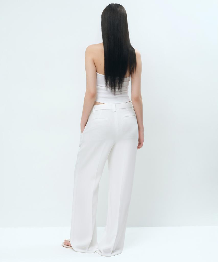 MUSINSA STANDARD WOMAN Women'S Fluid Low Waist Wide Slacks [Ivory]