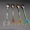 Creative Shape Spoon Antlers Shape Stainless Steel Coffee Dessert Spoon Ice Christmas Antlers Tea Tiny Stirring Tool Accessories