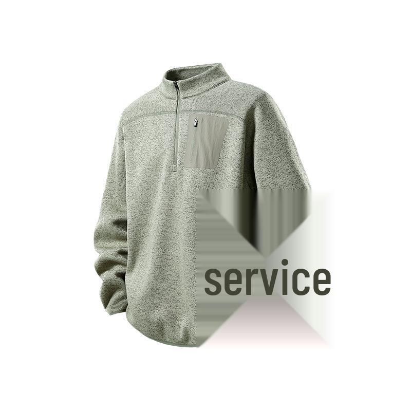 Men's Slim-Fit Half-Zip Outdoor Base Layer Pullover for Winter Sports and Casual Wear