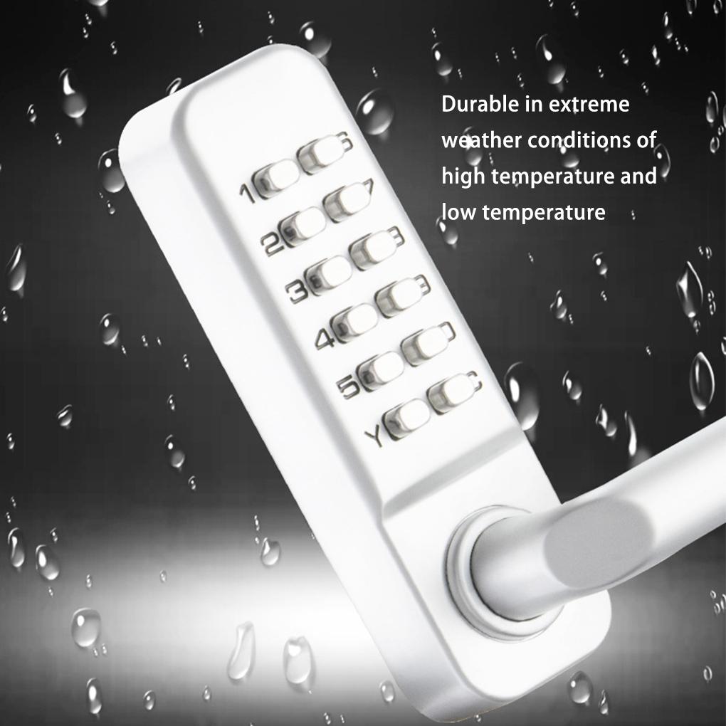 Handvat Keyless Mechanisch Digitaal Deurslot Code Wachtwoord Vergrendeling Zijdig Waterdicht Combinatie Metaal Tuinpoort Hek