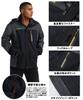 Windbreaker for Motorcycles Fishing Wear Military Jacket Anorak Work Jacket with Hood Spring Black Gray Clothes 2XL [TACVASEN] Men's Fall/Winter