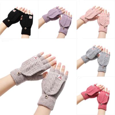 Geschenk Weiche Fäustlinge Finger warm halten Halb bedeckt Fingerlose Handschuhe Gestrickte Handschuhe Verdicken Warm