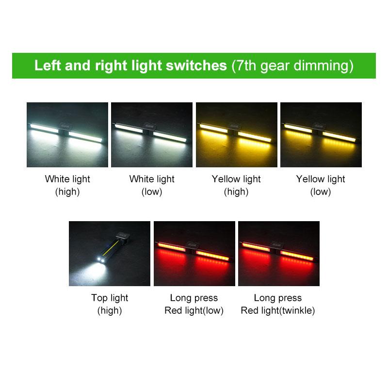 Rechargeable LED Work Lights 6 Modes Foldtable Flashlight with Magnetic Hanging Hook Type-C USB Charging for Camping Car Repair Workshop Emergency