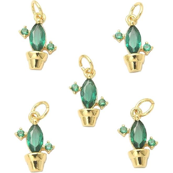 Ipotkitt 5Pcs Heart with Star Brass Micro Pave Cubic Zirconia Diffuser Locket Charm Pendants Openable Ornaments for DIY Making - 19.5x22.5mm