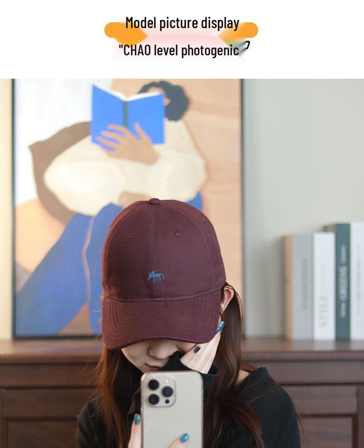 2025 Lila Kleiner Fuchs Stickerei Baseballkappe – Niedlich, Lässig, Vielseitig, Gesichtsformend für den Alltag