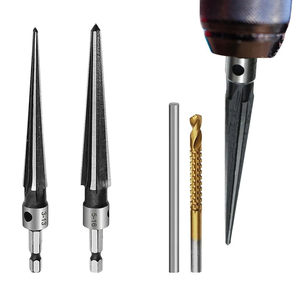 

Cutting Hand Taper Reamer 3-13mm 5-16mm Drill Bit Durable Chamfering Tool Wood