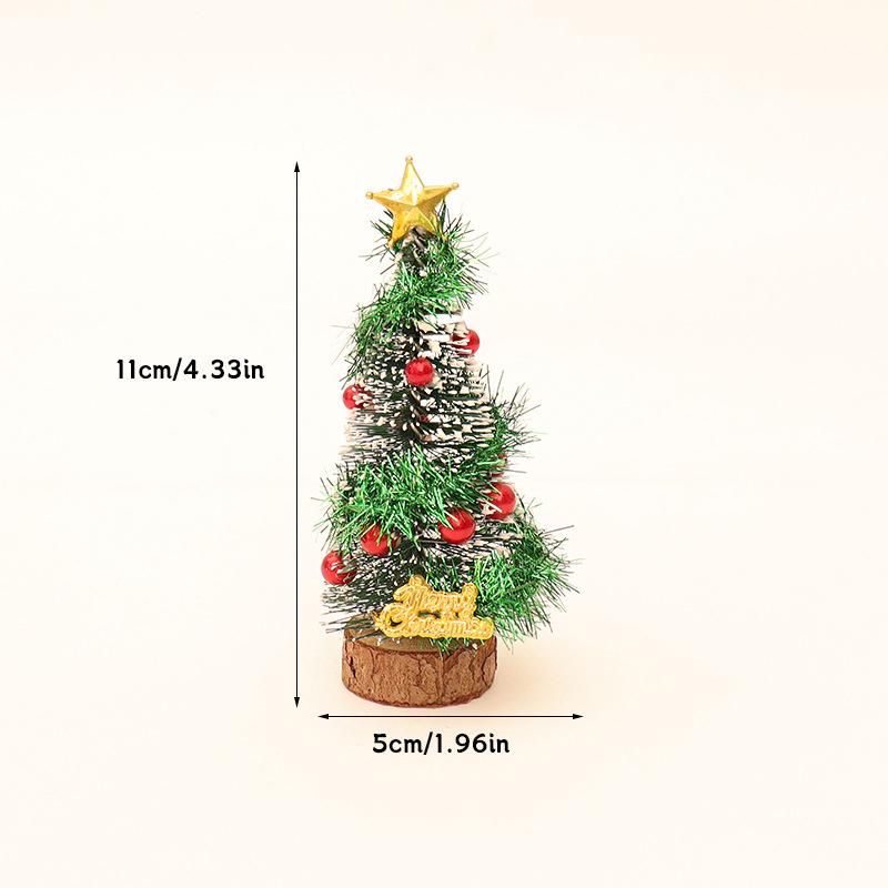 1/12 Dollhouse Mini Christmas Tree Cedar Tree Model Dollhouse Xmas Scene Decor Ornament Doll House Festival Decoration Toys