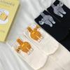 1/2Pair Cartoon Cute Cat Balls Cotton Socks Kawaii Lolita Knitting Socks Women Girls Middle Tube Sock Cat Butt Print Couple Sock
