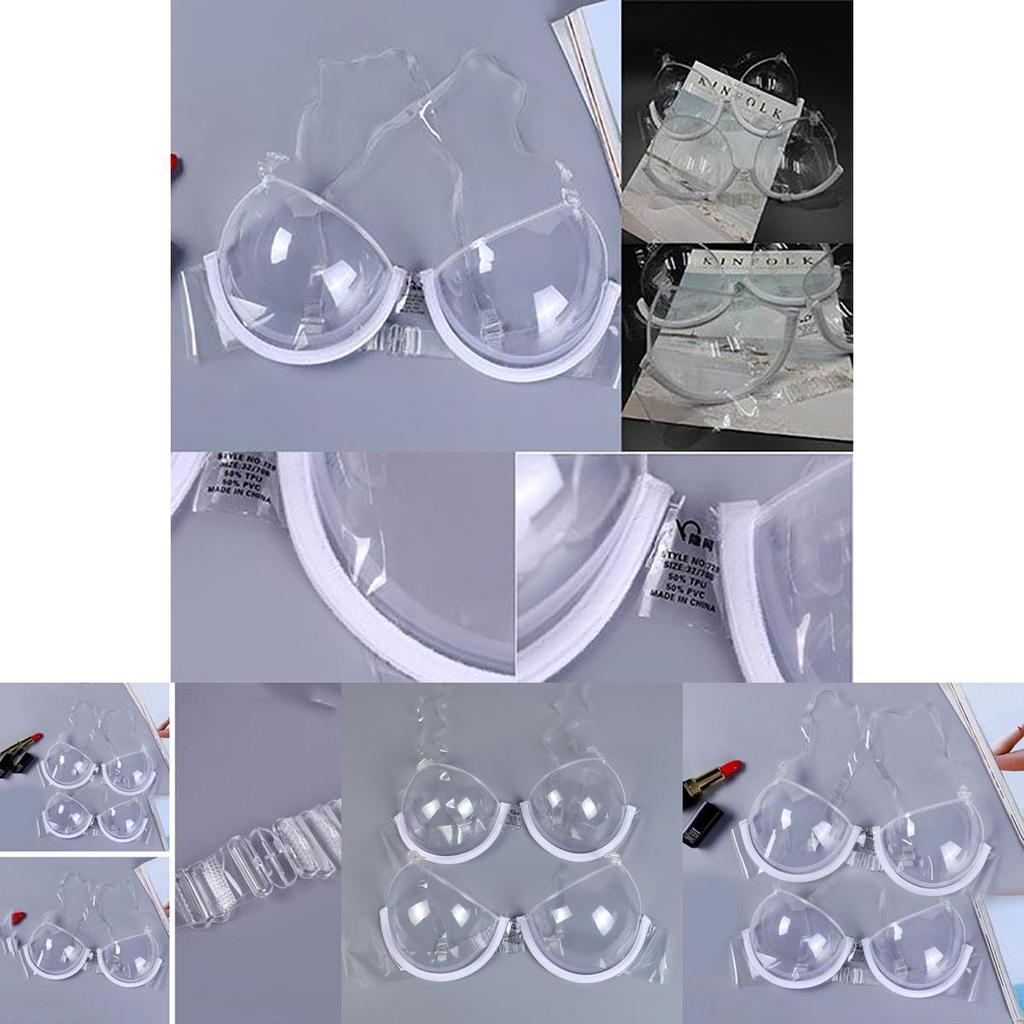 Women Transparent Bras Luxurious Disposable Underwear With Sexy Lingerie Straps