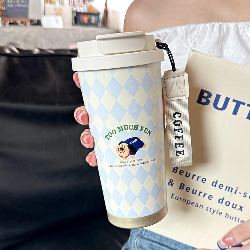 Cartoon Ecofriendly Puppy Stainless Steel Travel Mug For Office And Outdoors