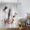 1 Piece 180X180Cm Abstract Human Lifesaving Halloween Themed Shower Curtain Partition Bathroom Waterproof And Mildew Proof