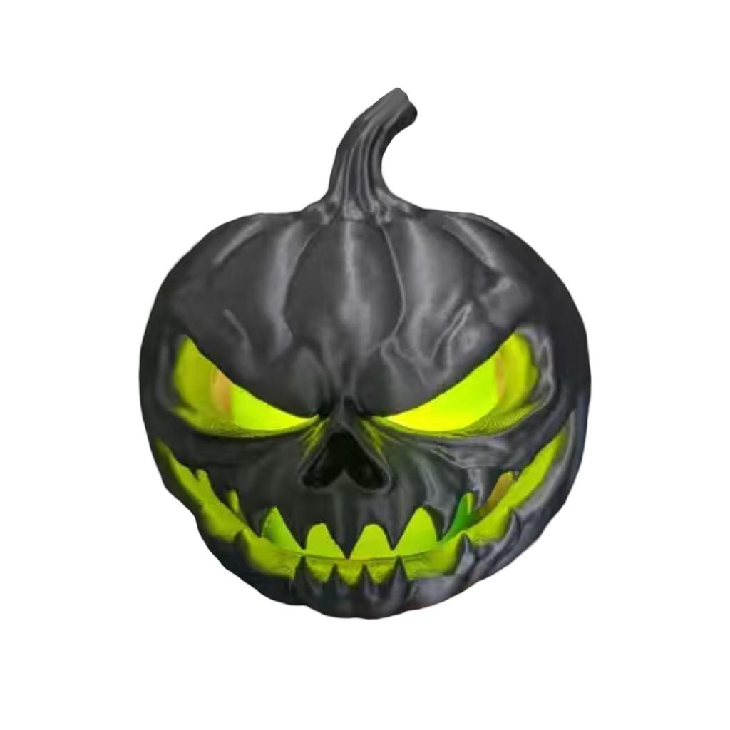 Halloween Pumpkin , Non-Deformable Glowing Pumpkin Ornaments, Scary Pumpkin Heads