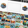 50 Outdoor Stickers, Car Skateboard Cartoon Travel Adventure Stickers Scene Travel Trolley Case Stickers