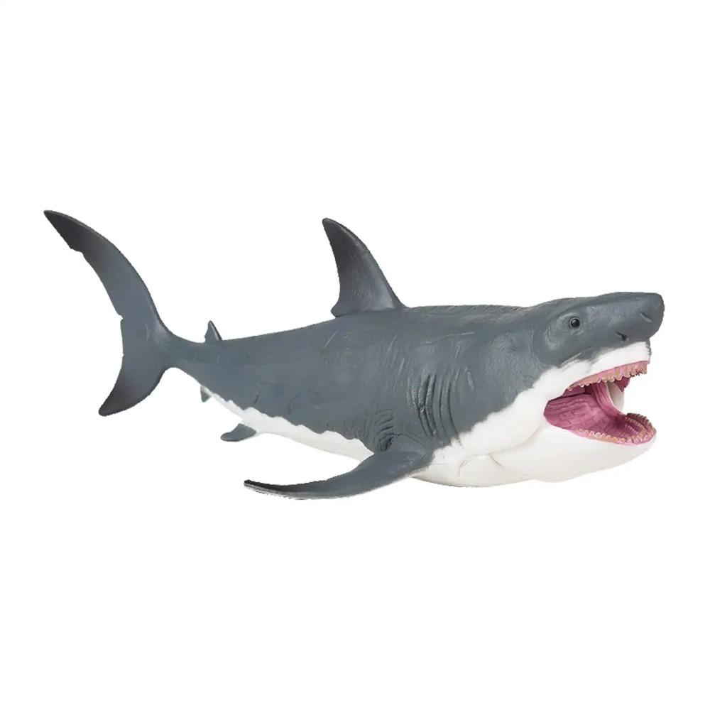 Plastic Big Shark Fish Model Wild Ocean Animal Statue  For Kids Children Birthday Gifts