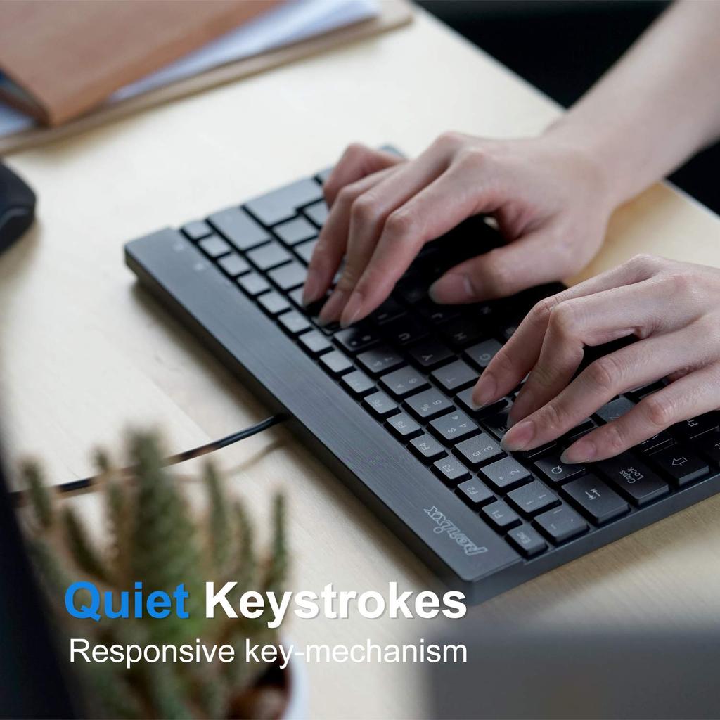 Perixx USB Keyboard Wired Space Saving Low Profile Membrane Compact Small Guaranteed Layout No PERIBOARD-426US [Genuine Product] 27.6X13.8X1.5cm