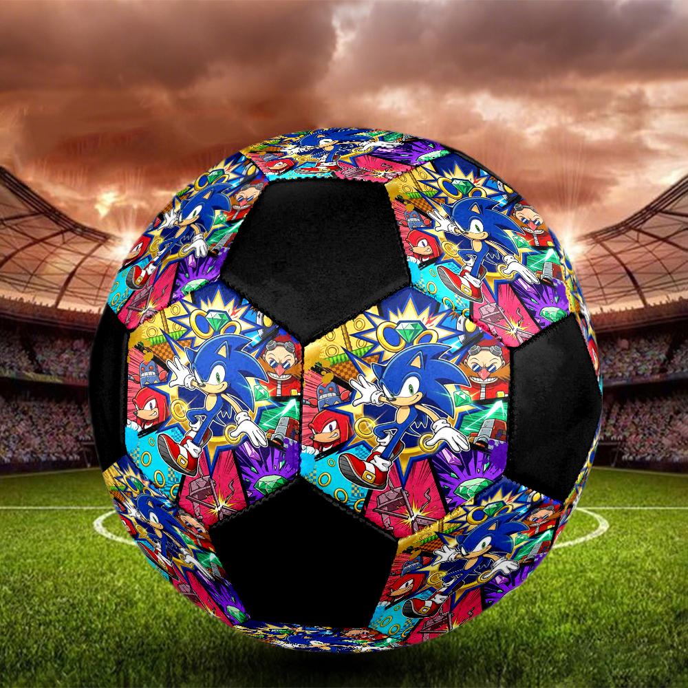 Soccer Ball Colorful Machine Stitched PVC Size 5 Team Training Competition Ready Durable High-Bounce Cool Sports Gift