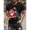 Christmas Tree Pattern Men's T-Shirt Funny Santa 3D Print Summer Casual Short Sleeve Crew Neck Top