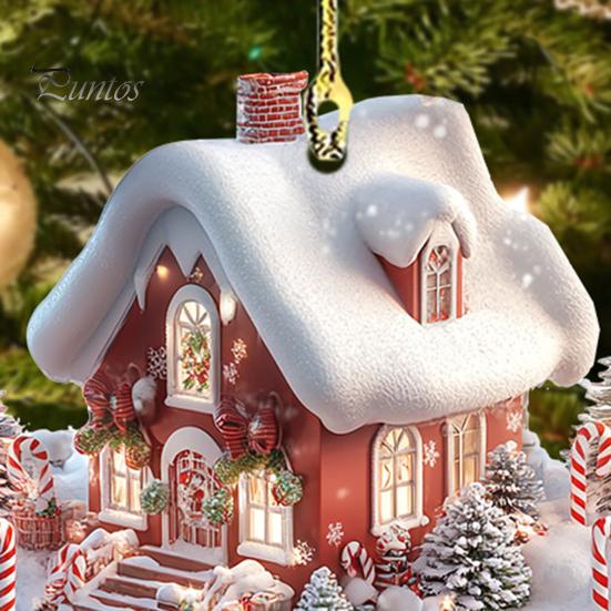 5 ks Ozdoba do auta Akrylová ozdoba na vánoční stromeček 2024 Dekorace na zavěšení na okno Tašky s plochým potiskem Přívěsek na dveře na stromeček Tématické večírky na statku