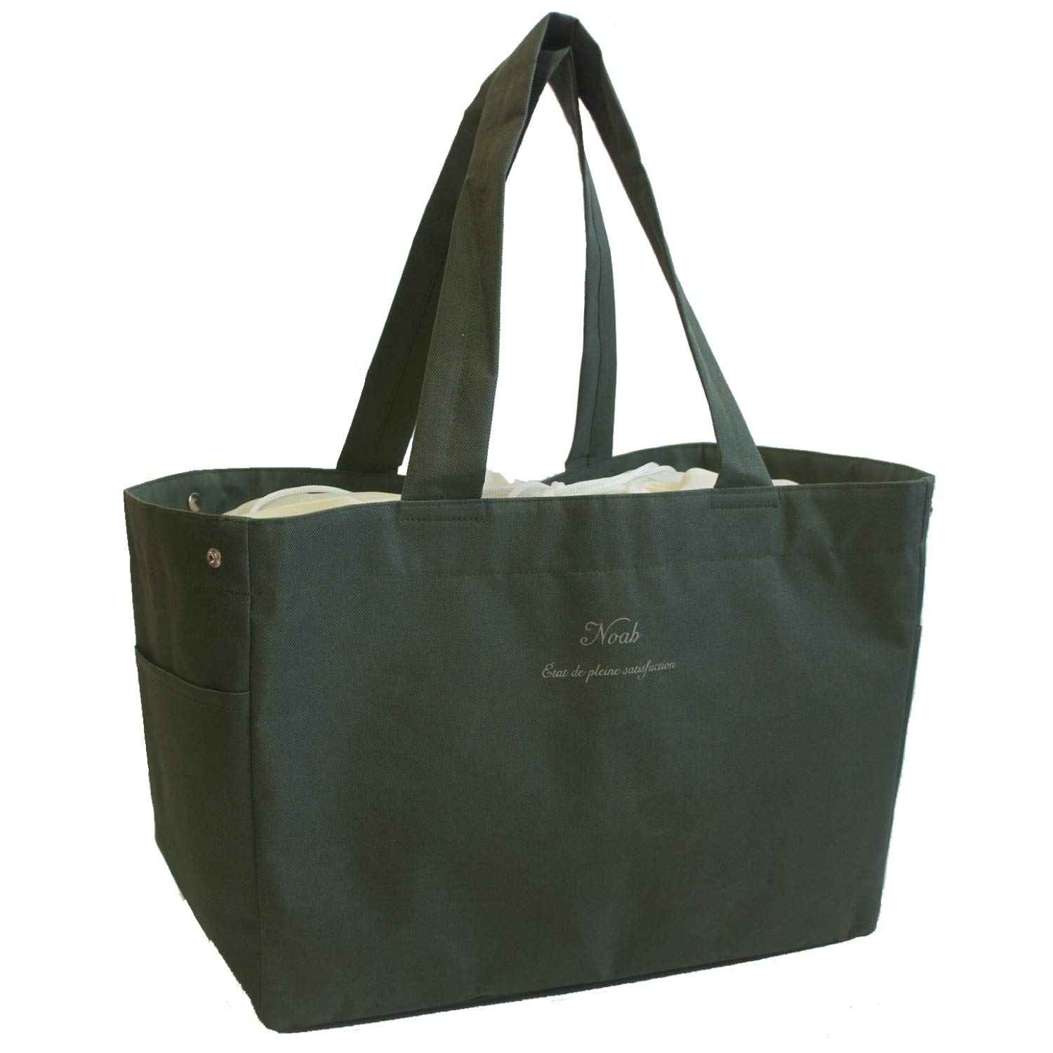 

Etat de pleine Noah Eco Large Shopping Bag [Noah satisfaction] Bag, Cooling, Capacity, Present, Gift, Foldable, (Khaki, Plain)