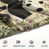 Panda and Grass pattern Flannel Blanket, High quality Comfortable for All Seasons, Home Decor, Warmth and Comfort, Perfect for Gifts.