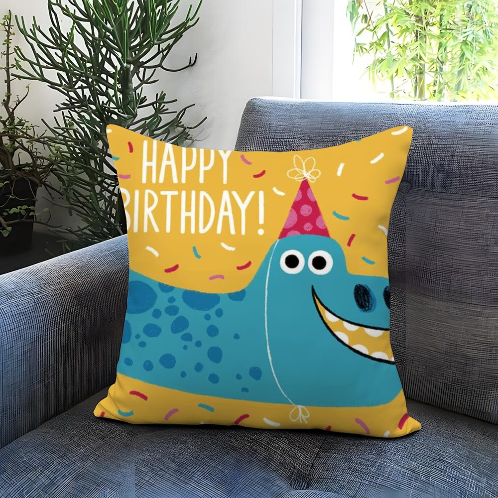 

Fashion C-CCute Cartoon Dinosaur Cushion Cover Comfortable Reversible Pillow Cover Ideal for Car Sofa Bedroom & Beyond 30cmx30cm