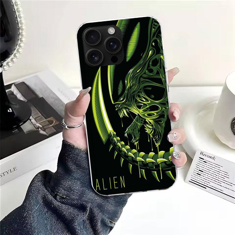 Cool A-Alien X-Xenomorph For iPhone 17 Air 16 15 14 Plus 13 Mini 12 11 Pro Max Phone Case 16E 7 Print 8 SE Fundas Cover Soft Coq