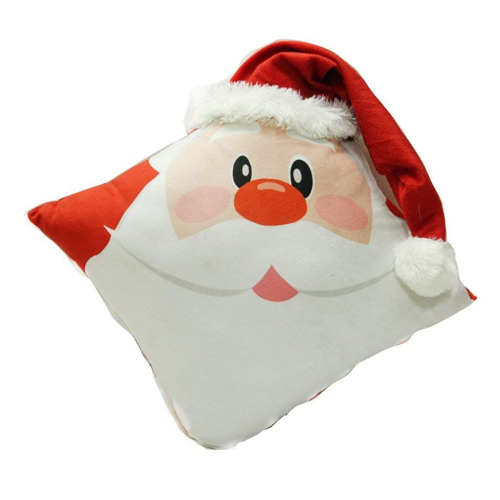 Santa Claus Christmas 1 Velvet Cushion (Standard Size, Red)