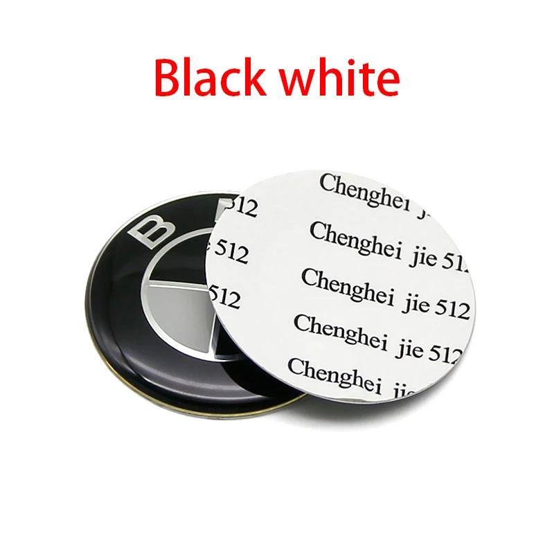 

1pc ABS Car Steering Wheel Center Emblem Sticker For Mini BMW F30 F10 E90 F20 E46 E60 E70 E39 E36 E87 E92 X7 Interior Decoration чорний білий колір