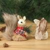 Handcrafted Hanging Squirrel Holiday Decoration Foam Christmas Ornament For Indoor Window Desktop Holiday Display