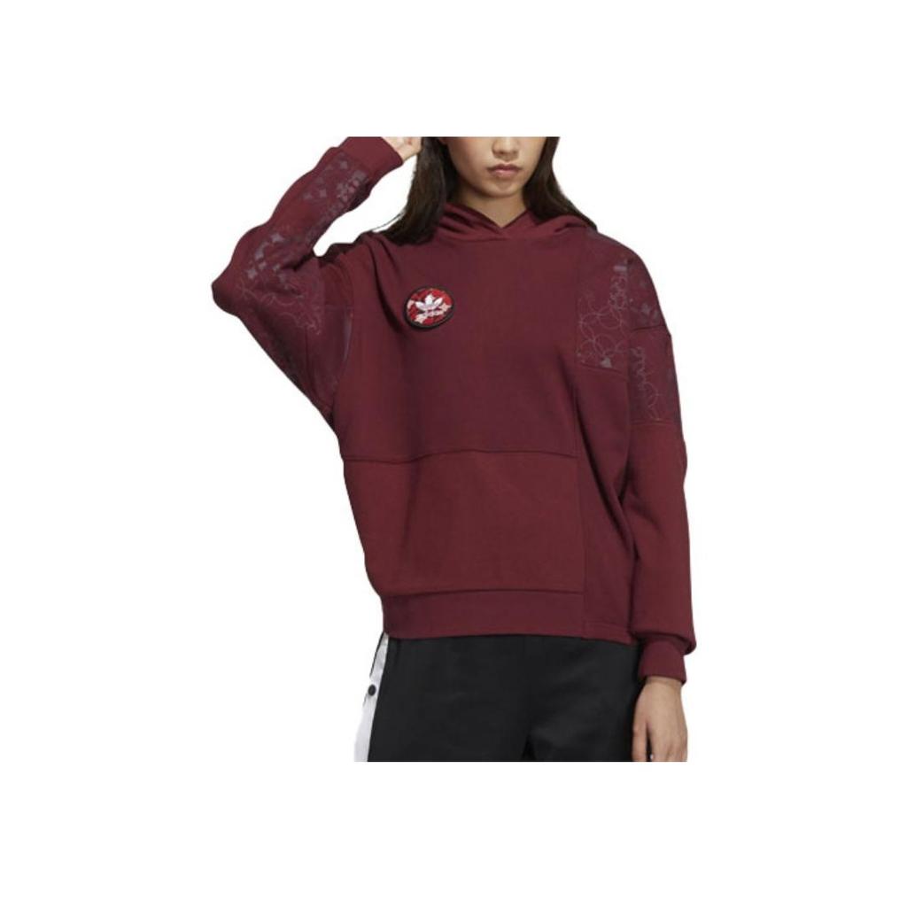 Adidas Originals Cny Tiger Year Limited Edition Sports Hoodie Women Hoodies Brown Red HD0339