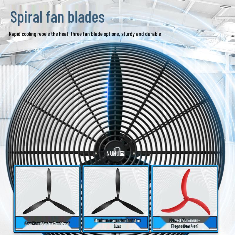 Angry Tiger Industrial Floor Fan: Powerful Oscillating Electric Fan with High Air Volume for Commercial Use in Shops, Factories, and Warehouses.