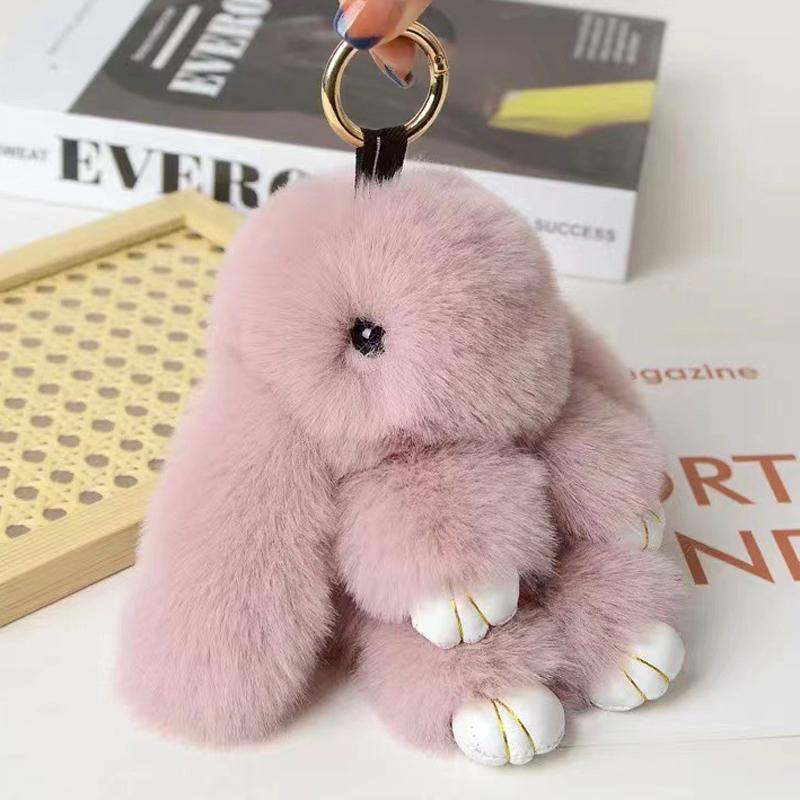14CM Coniglio Peluche Carino e Soffice Pompon di Peluche Coniglietto su Borsa Portachiavi per Auto Gioiello Femminile Bambole per Feste Fascino per Borsa Regalo Ragazze