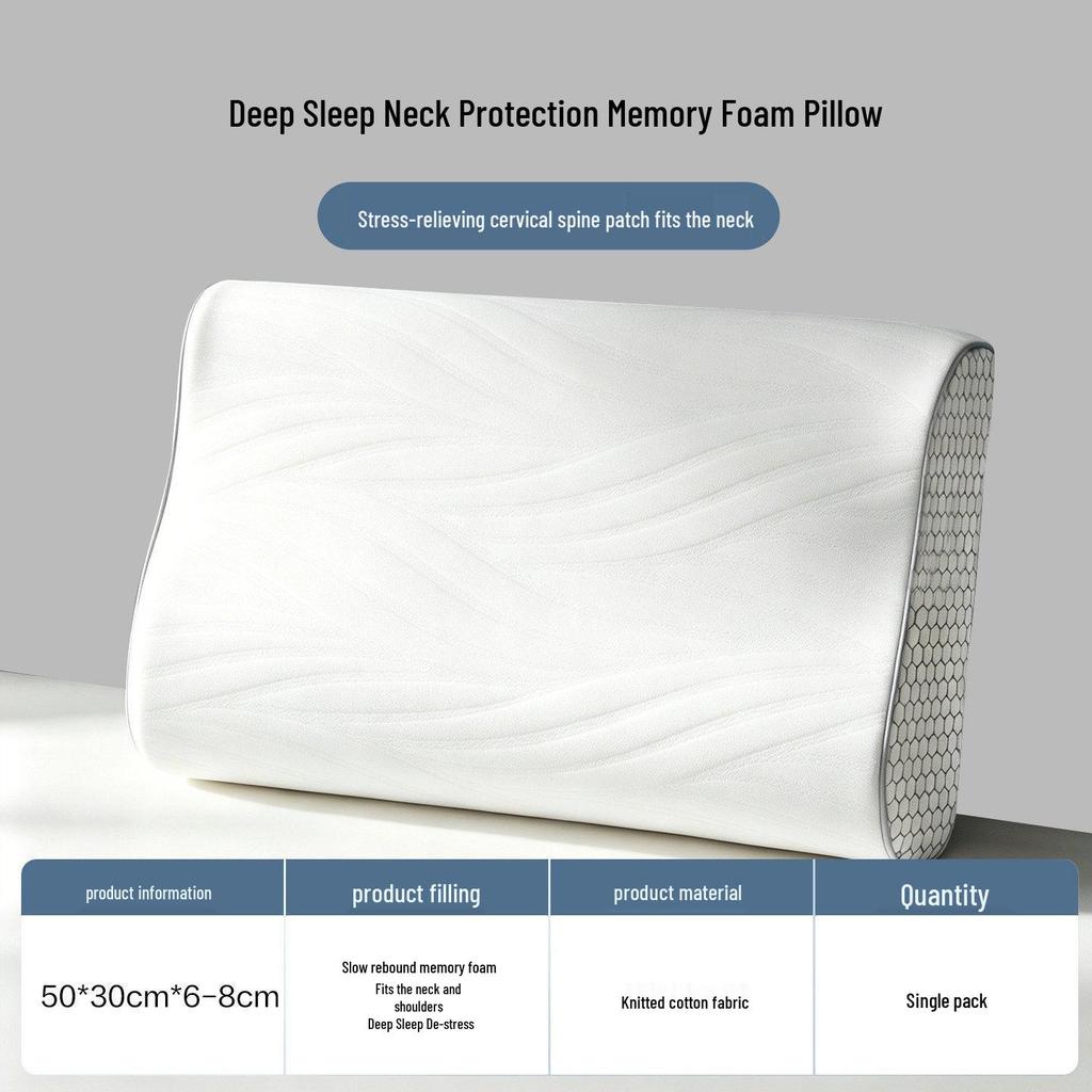 Memory Foam Neck Support Pillow for Better Sleep - Ideal for Adults, Students, and Hotels