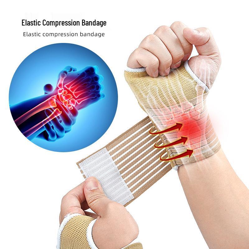 Adjustable Elastic Wristband & Half-Finger Glove for Outdoor Compression and Tennis Fitness