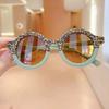 New Splicing Colour Round Cute Kids Sunglasses UV400 Boy Girls 1-7 Years Old Lovely Baby Sun Glasses Children