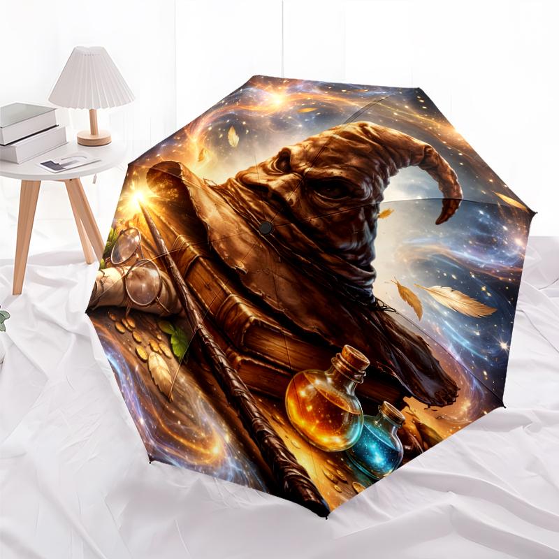 1pc H-Hogwarts Umbrella, Sun Protection, And UV Shielding. It Has Eight Sturdy Ribs for Outdoor Use And Perfect As a Holiday Gift