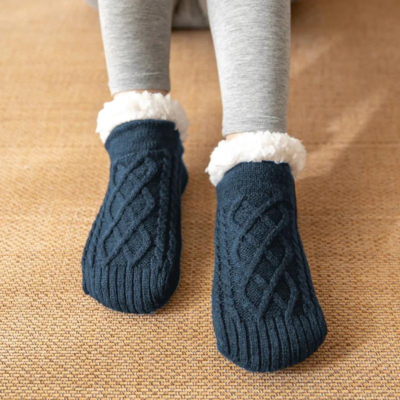 Winter Floor Socks Adult Womens Men'S Non-Slip Home Thickened Snow Sleep Carpet Socks Thermal Foot Cover Slippers Sockings