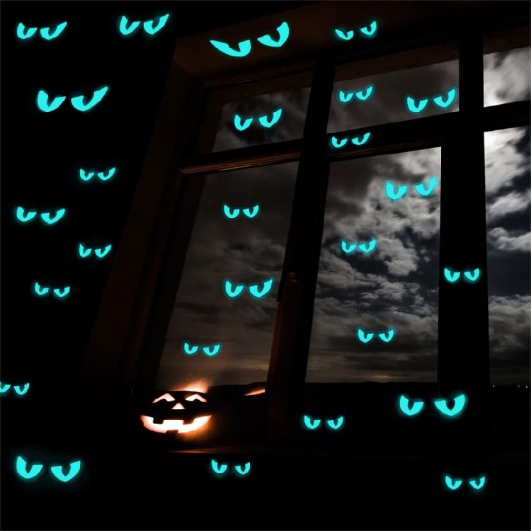 Luminous Stickers Glow in Dark Evil Peeping Eyes Stickers for Halloween Wall