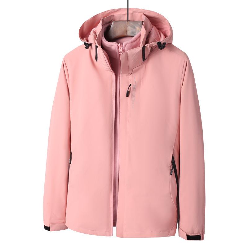 Women's NASA Windbreaker Jacket: Trendy, Lightweight, Detachable 3-in-1 for Spring, Autumn, and Winter. Suitable for Mountaineering.