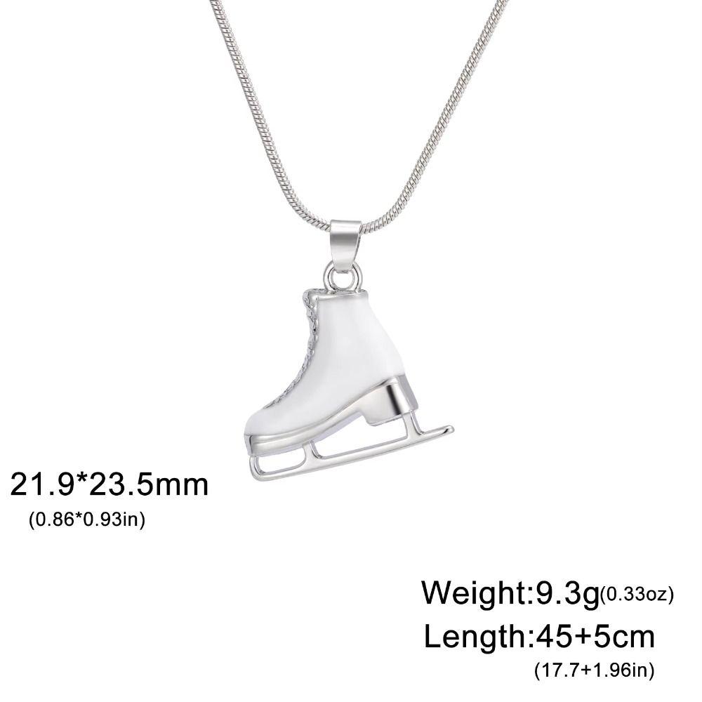 Snake Chain Ice Skate Pendant Sliver Color Figure Skating Pendant Teens Girl