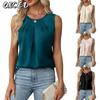 Women's Fashion Casual O-Neck Sleeveless Blouses & Shirts