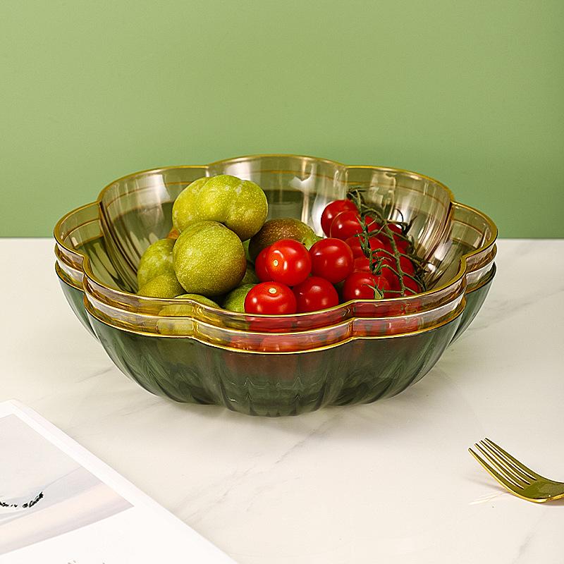 Fruit Plate Household Living Room Coffee Table Fruit Plate Candy Snack Plate Large Light Luxury High-End 1632