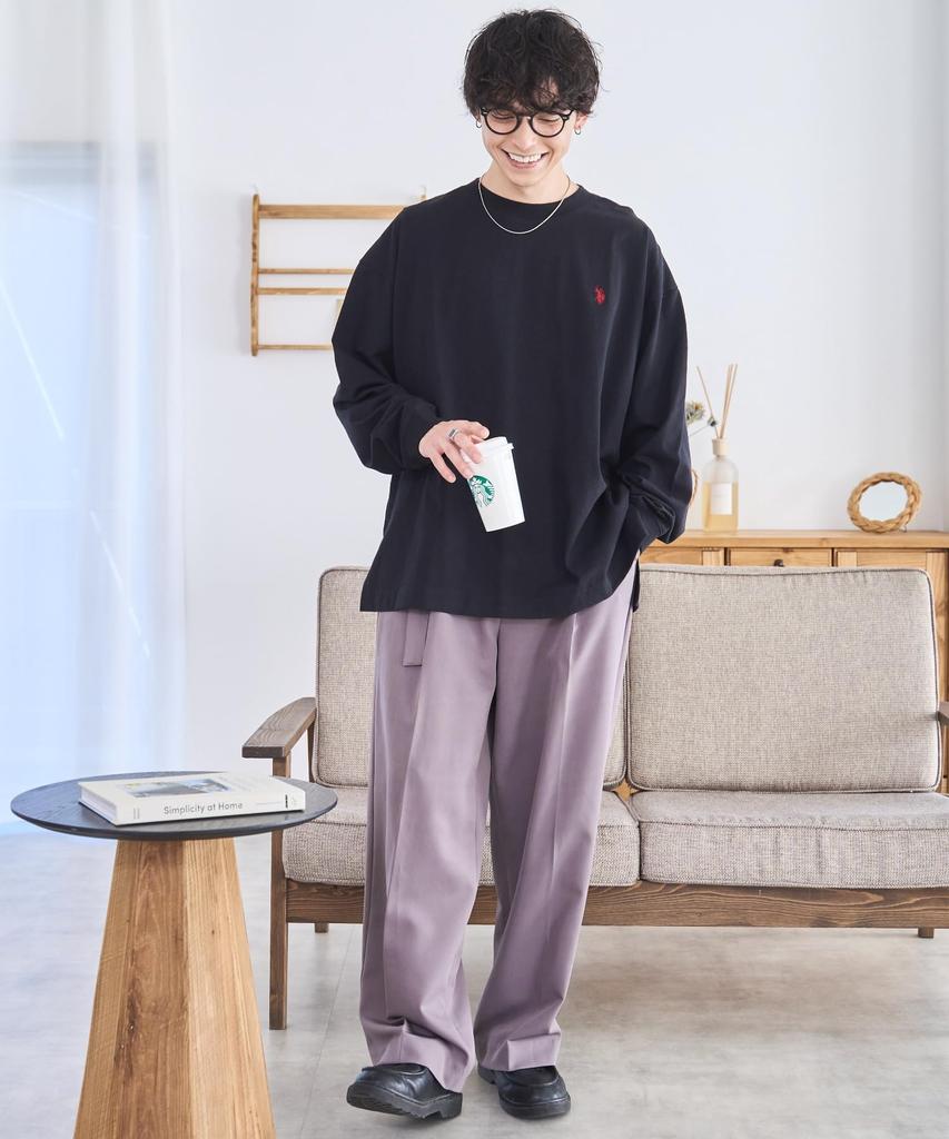 WEGO USPOLO Embroidered Size Black Men's One-Point T-Shirt, M,