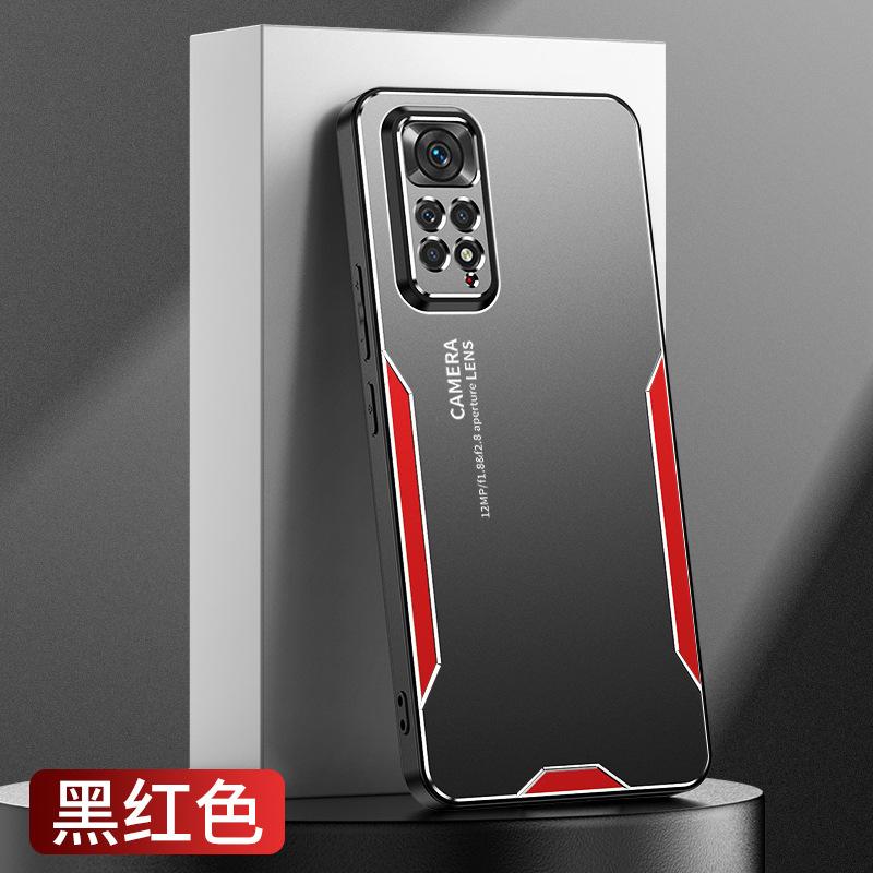 Light luxury matte blade mobile phone case for Redmi NOTE11PRO metal back plate NOTE14 anti-drop Turbo3