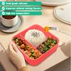 Food Grade Square Silicone Lunch Box Four Compartment Sealed Fresh Lunch Box Microwave Heating Lunch Box