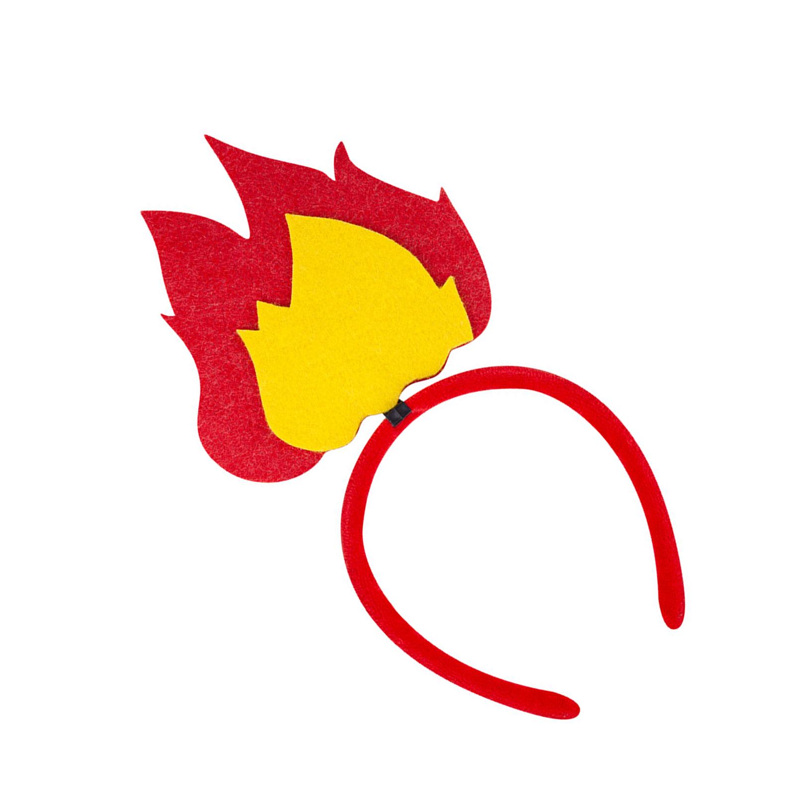 

Nonwoven Fabric Flame Hairband Tutu Skirt For Stage Show Festival Event And Creative Photography Dressingup Headwear