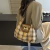 Tote Bag Women's New Dachshund Dog Plaid Large-capacity Shoulder Bag Commuter Messenger Backpack Luggage